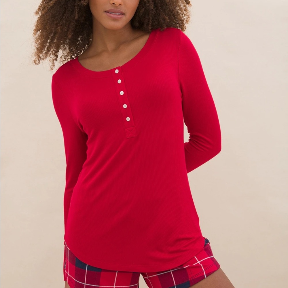 SOMA Soft Henley Long Sleeve Top